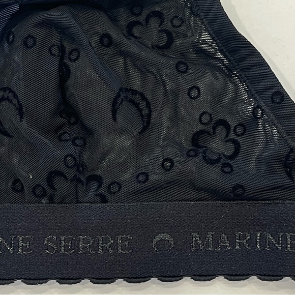 NWT Marine Serre Bralette SS23 Black Logos Size XS - Picture 9 of 12